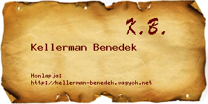 Kellerman Benedek névjegykártya